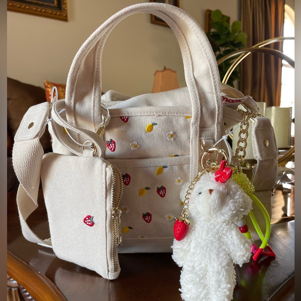 NWT new release viral Madden Girl Mini Tote bag - strawberry & lemon